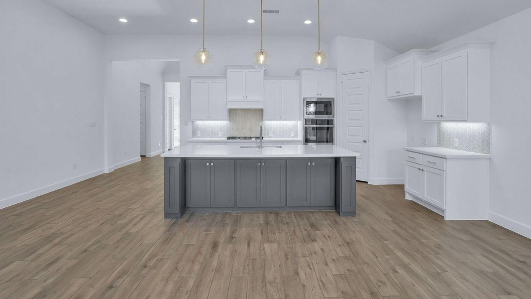 Furnished interior view inside a new home in Artavia 55' - Valencia, Conroe (Image 7).