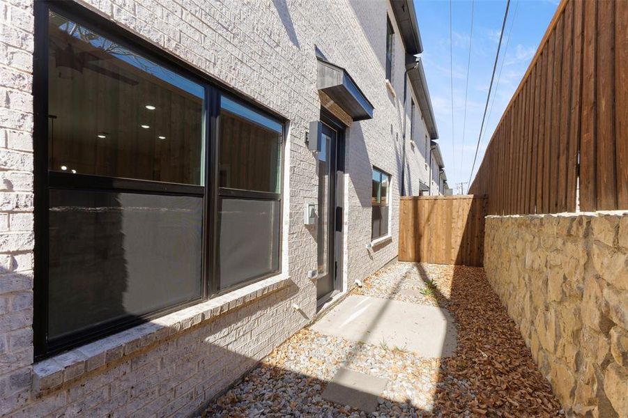 Exterior details and patio area of a home in , Irving (Image 2). Exterior details and patio area of a home in , Irving (Image 2).