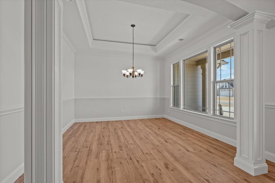 Representative unfurnished interior of a home built from the Converse by Enchanted Homes in Messer Farms, Inman (Image 29).