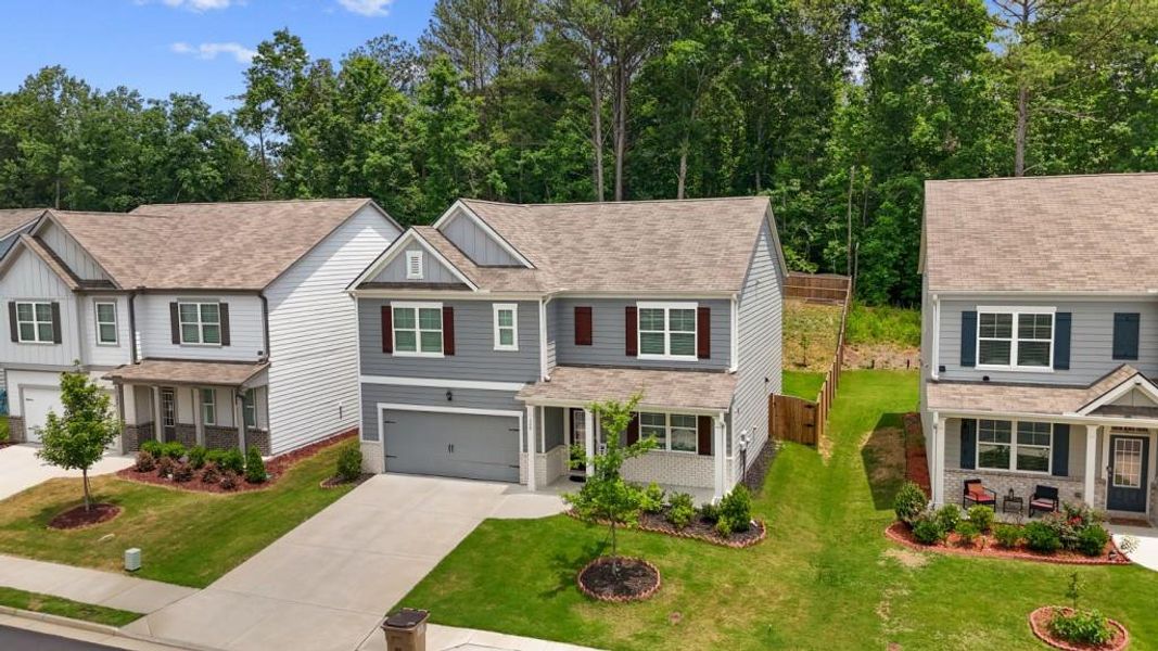 Front exterior of a new home in , Dawsonville, GA, highlighting curb appeal (Image 25).