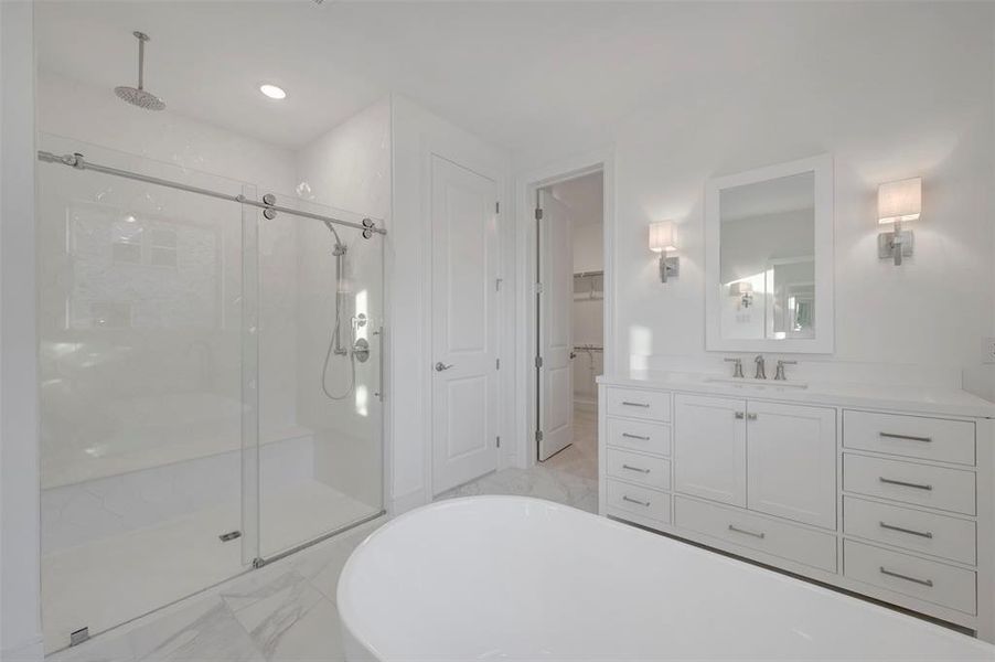 Furnished interior view inside a new home in Kreymer at the Park, Wylie (Image 8).