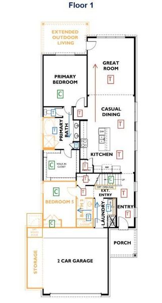 2D floor plan layout of this home in Sienna 40', Missouri City, TX (Image 5). 2D floor plan layout of this home in Sienna 40', Missouri City, TX (Image 5).