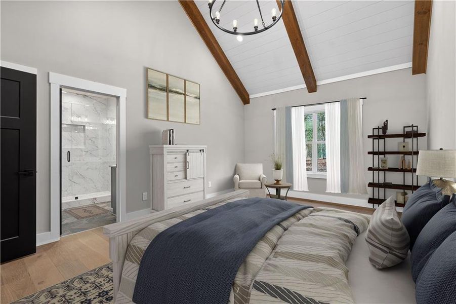 Furnished interior view inside a new home in , Ellijay (Image 7).