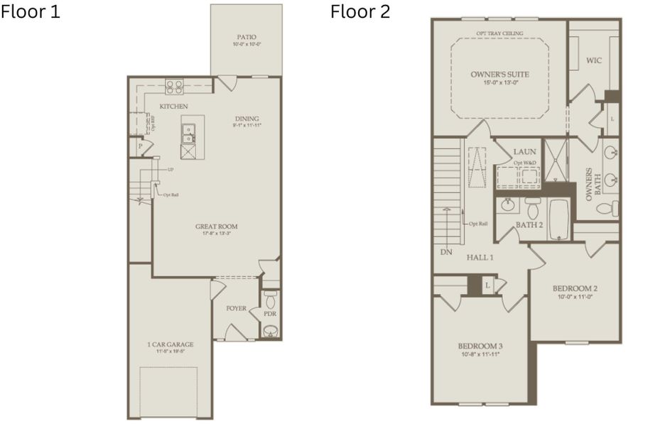 2D floor plan layout of this home in Cambria, Garner, NC (Image 3). 2D floor plan layout of this home in Cambria, Garner, NC (Image 3).