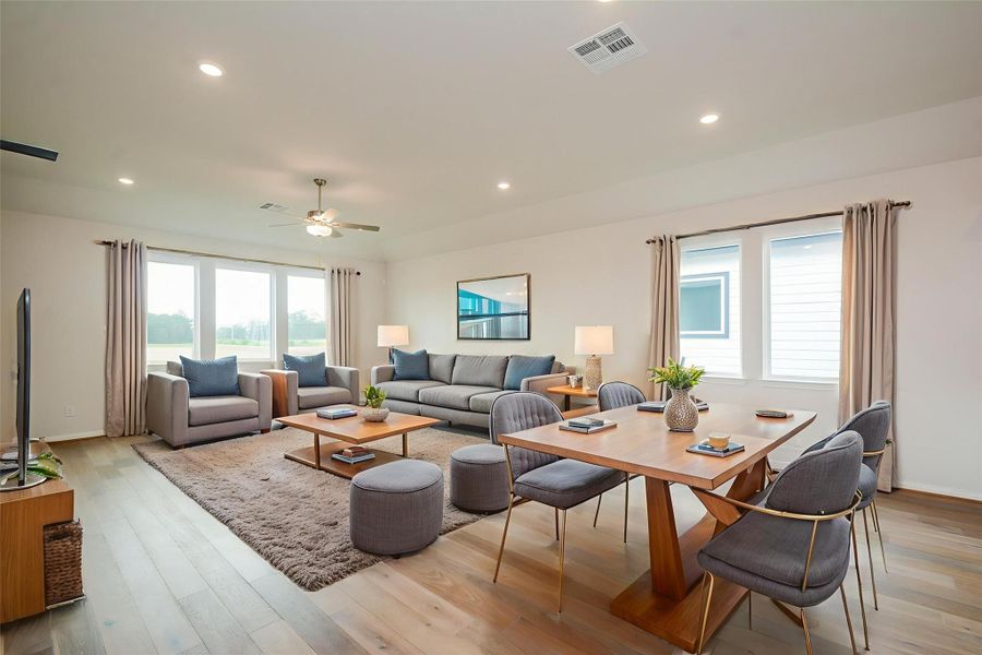 This living area provides a neutral palette that is perfect for your decorating adventures.