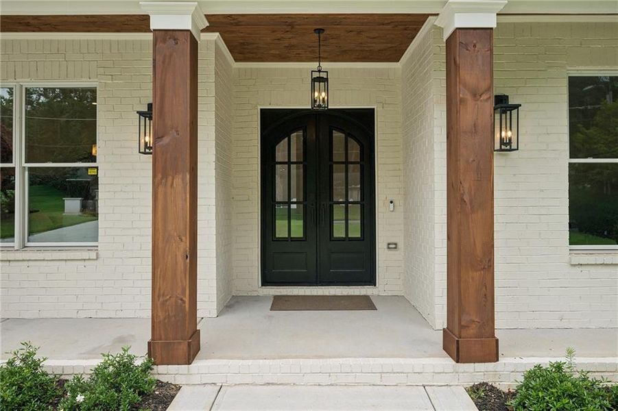 Exterior details and patio area of a home in , Atlanta (Image 40).