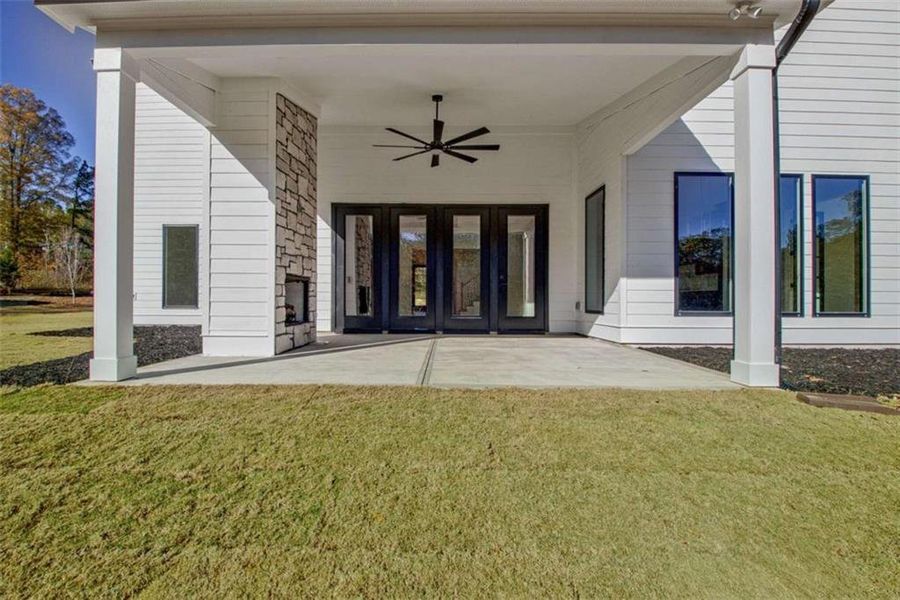 Exterior details and patio area of a home in , Brooks (Image 33).