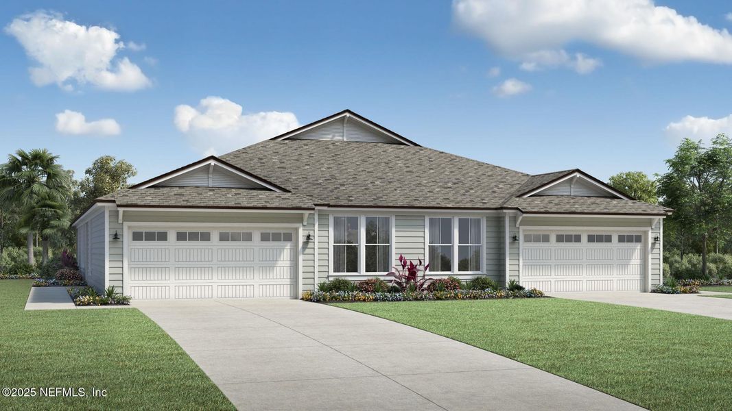 Front exterior of a new home in , Palm Coast, FL, highlighting curb appeal (Image 1). Front exterior of a new home in , Palm Coast, FL, highlighting curb appeal (Image 1).