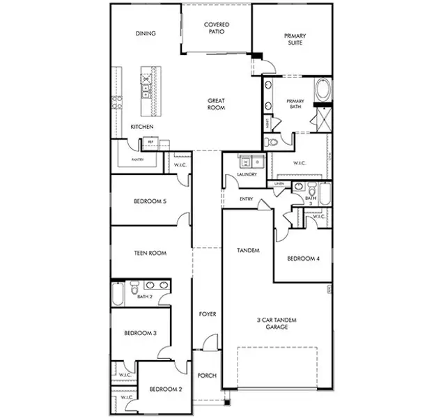 2D floor plan layout of this home in Paloma Creek - Signature Series, Surprise, AZ (Image 2). 2D floor plan layout of this home in Paloma Creek - Signature Series, Surprise, AZ (Image 2).