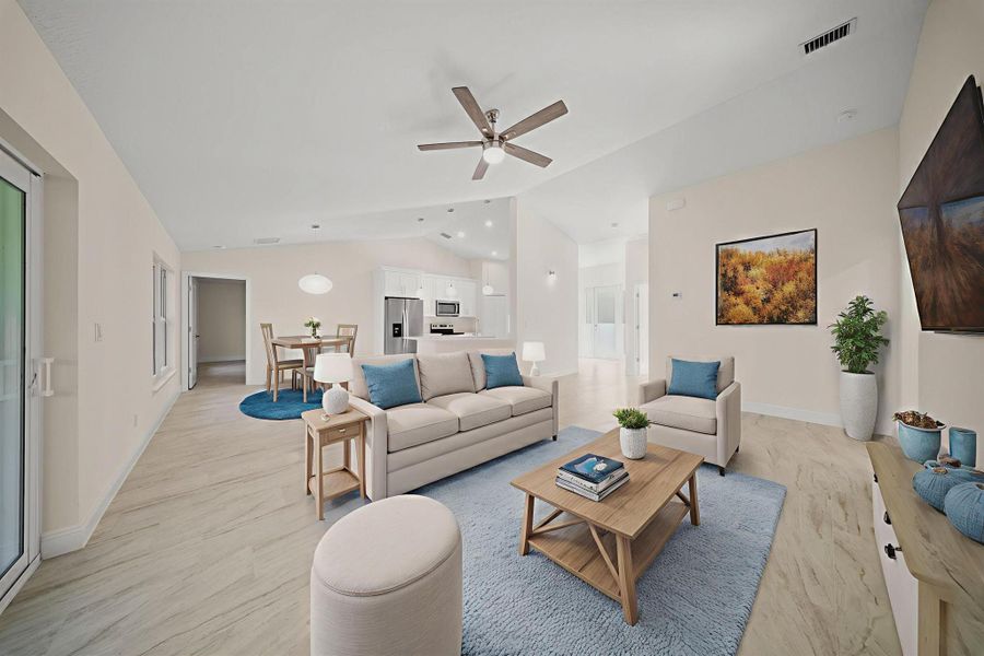 Furnished interior view inside a new home in , Fort Pierce (Image 14).