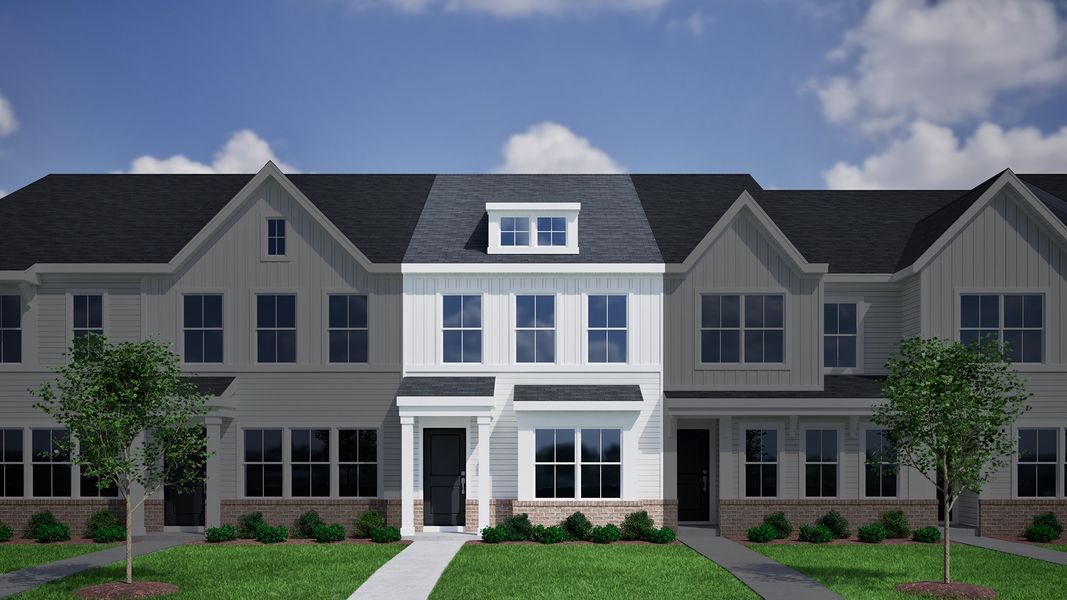 Representative exterior photo of a completed home built from the Clover - Genesis Value Collection by Mungo Homes in Westview, Charlotte, NC (Image 21).