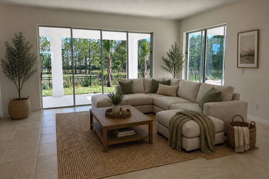 Open and Comfortable Living Area in Central Florida House Open and Comfortable Living Area in Central Florida House
