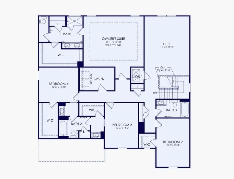 2D floor plan layout of this home in Hamilton Place, Cartersville, GA (Image 5).