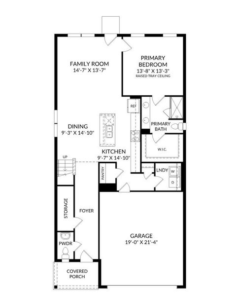 2D floor plan layout for the The Sadler by Stanley Martin Homes in Oakfield Trails, Parrish, FL (Image 3).
