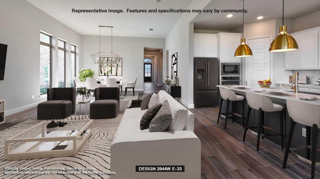 Living room featuring dark wood-style flooring, baseboards, plenty of natural light, and recessed lighting Living room featuring dark wood-style flooring, baseboards, plenty of natural light, and recessed lighting