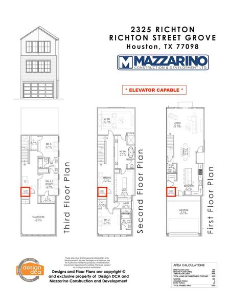 Please be aware that these plans are the property of the architect/builder designer that designed them not DUX Realty, Mazzarino Construction or 2323 RICHTON LLC and are protected from reproduction and sharing under copyright law. These drawing are for general information only. Measurements, square footages and features are for illustrative marketing purposes. All information should be independently verified. Plans are subject to change without notification.