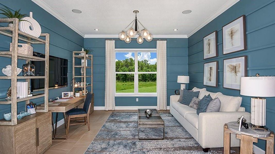 Furnished interior view inside a new home in Esplanade at Wiregrass Ranch, Wesley Chapel (Image 19).