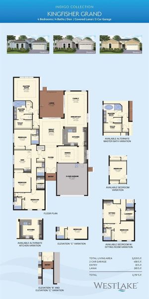 2D floor plan layout of this home in Westlake, Loxahatchee, FL (Image 5).