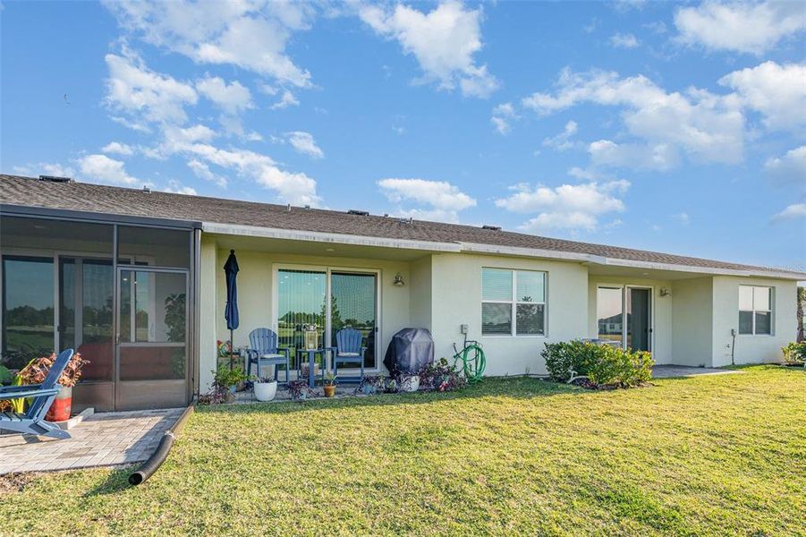 Exterior details and patio area of a home in The Timbers at Everlands: The Villas, Palm Bay (Image 22). Exterior details and patio area of a home in The Timbers at Everlands: The Villas, Palm Bay (Image 22).