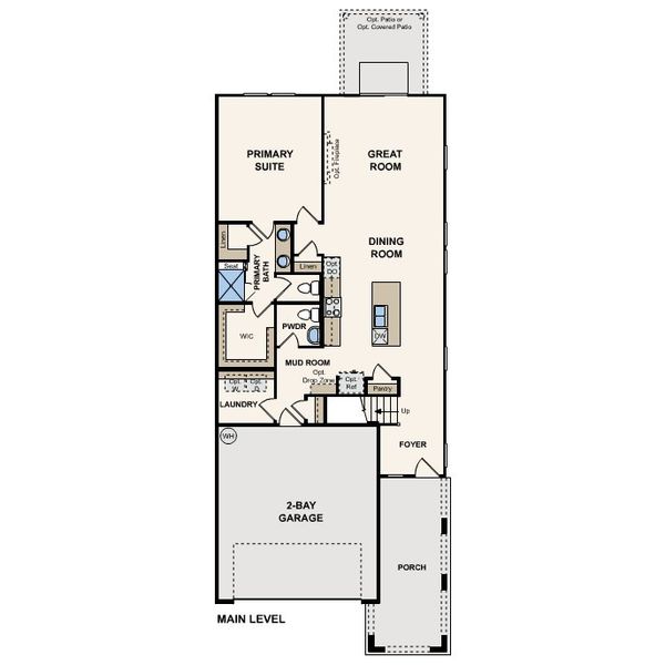 2D floor plan layout for the San Marco II by Century Communities in The Preserve at Concourse Crossing, Fernandina Beach, FL (Image 3).