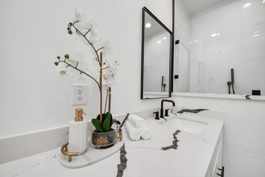 Close-up of interior finishes inside a home in , Houston (Image 18).