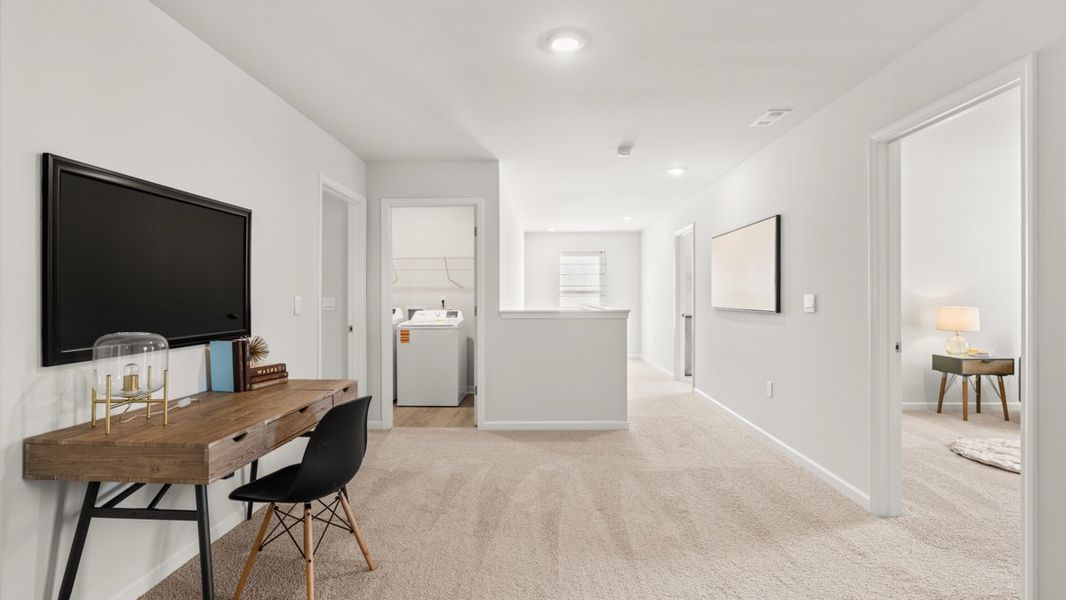 Representative furnished interior of a home built from the Elbert ll by D.R. Horton in Braselton Village, Braselton (Image 17).