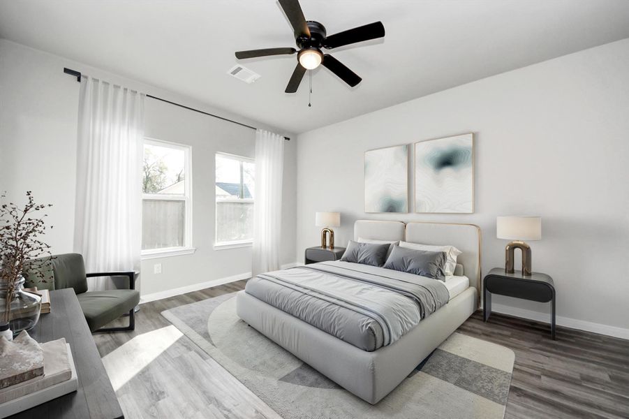 Primary Bedroom Virtually Staged Primary Bedroom Virtually Staged