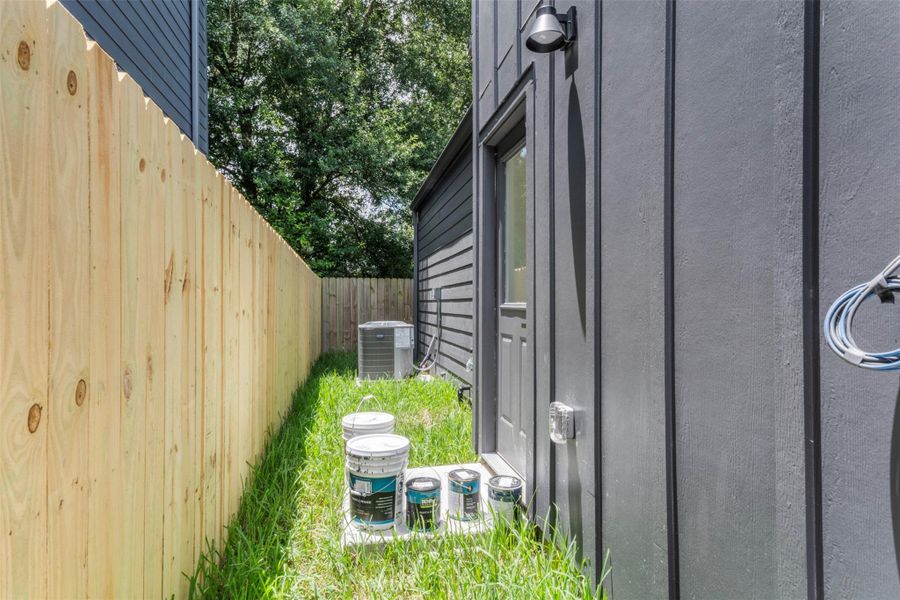 Exterior details and patio area of a home in , Houston (Image 27). Exterior details and patio area of a home in , Houston (Image 27).