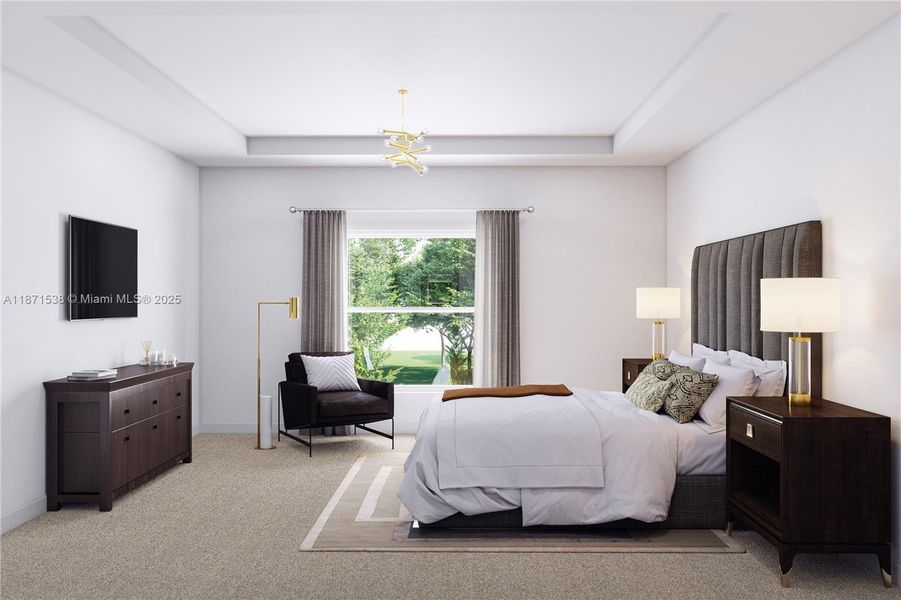 Furnished interior view inside a new home in Acacia Groves, Miami (Image 4).