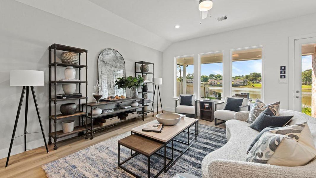 Furnished interior view inside a new home in Hills of Westlake, Conroe (Image 10).