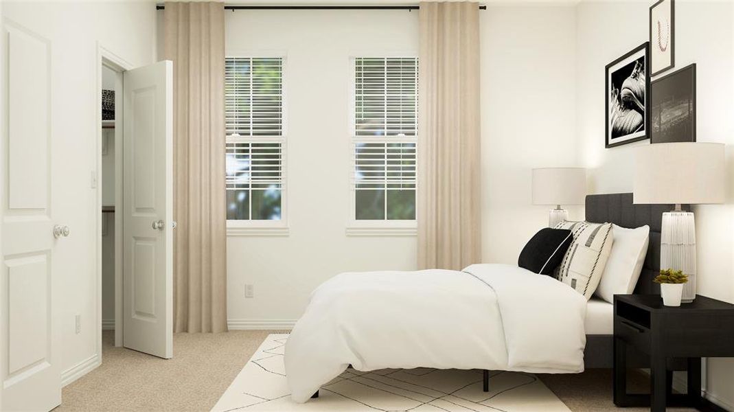 View of carpeted bedroom