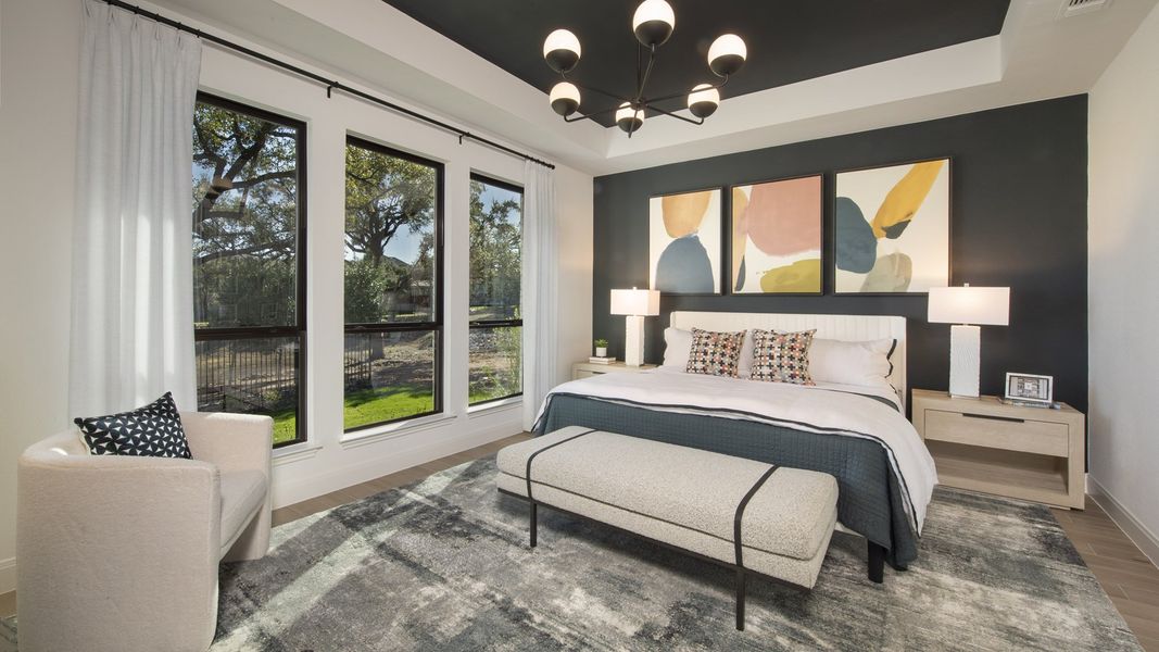 Furnished interior view inside a new home in Legacy, League City (Image 9).