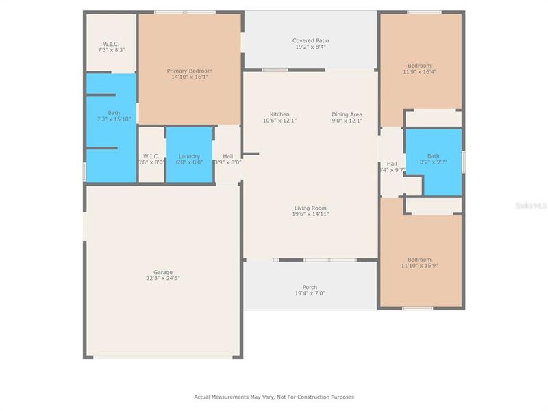 2D floor plan layout of this home in , Citrus Springs, FL (Image 3).