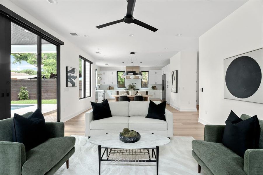 Common space - Family Room overlooking open concept