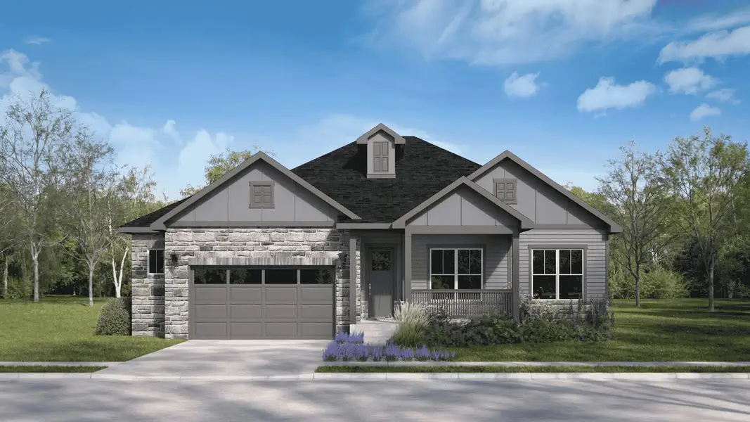 Representative exterior photo of a completed home built from the Haswell by D.R. Horton in Vantage, Berthoud, CO (Image 2).