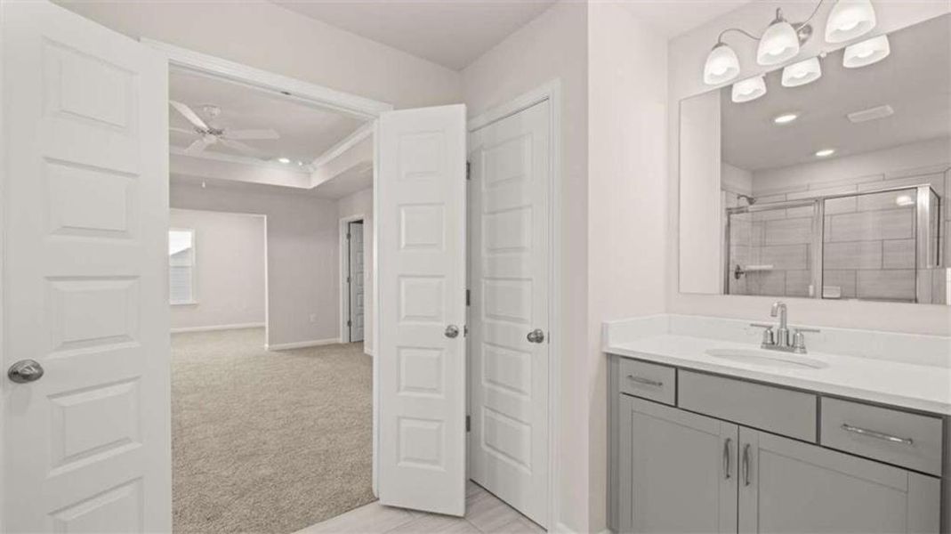 Furnished interior view inside a new home in Water Oak Estates, Lawrenceville (Image 13). Furnished interior view inside a new home in Water Oak Estates, Lawrenceville (Image 13).