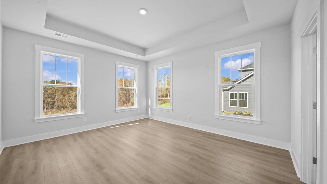 Representative furnished interior of a home built from the Wakefield - Finished Basement by DRB Homes in Pinebrook, Woodruff (Image 11).