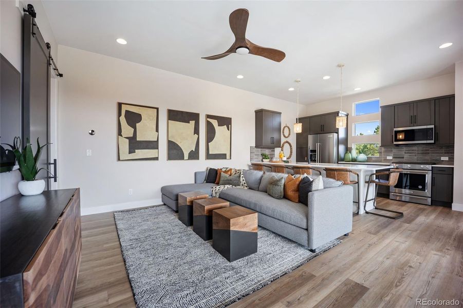 Casita living room and kitchen