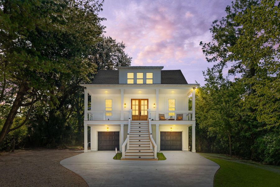 Front exterior of a new home in , Charleston, SC, highlighting curb appeal (Image 1). Front exterior of a new home in , Charleston, SC, highlighting curb appeal (Image 1).