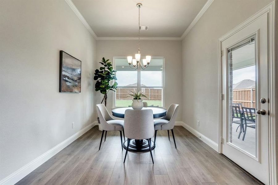 Furnished interior view inside a new home in Stone Eagle, Azle (Image 21).