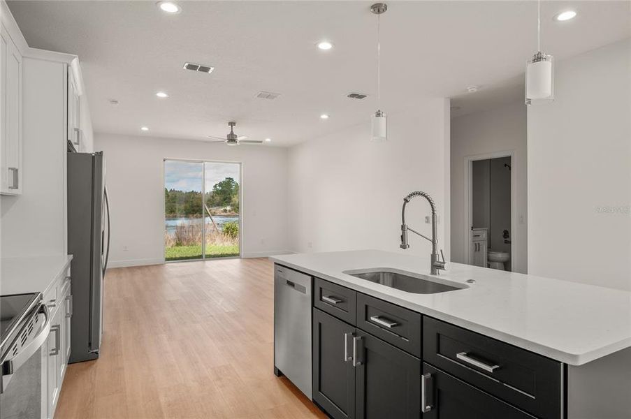 Furnished interior view inside a new home in , Osteen (Image 13).