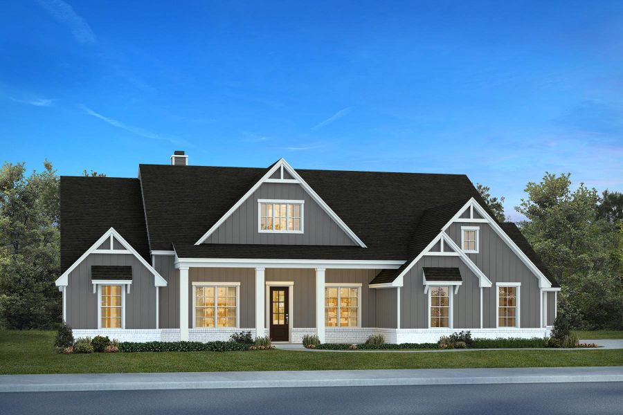 Representative exterior photo of a completed home built from the The Beaumont by Kenmark Homes in Cotten Creek, Azle, TX (Image 11). Representative exterior photo of a completed home built from the The Beaumont by Kenmark Homes in Cotten Creek, Azle, TX (Image 11).