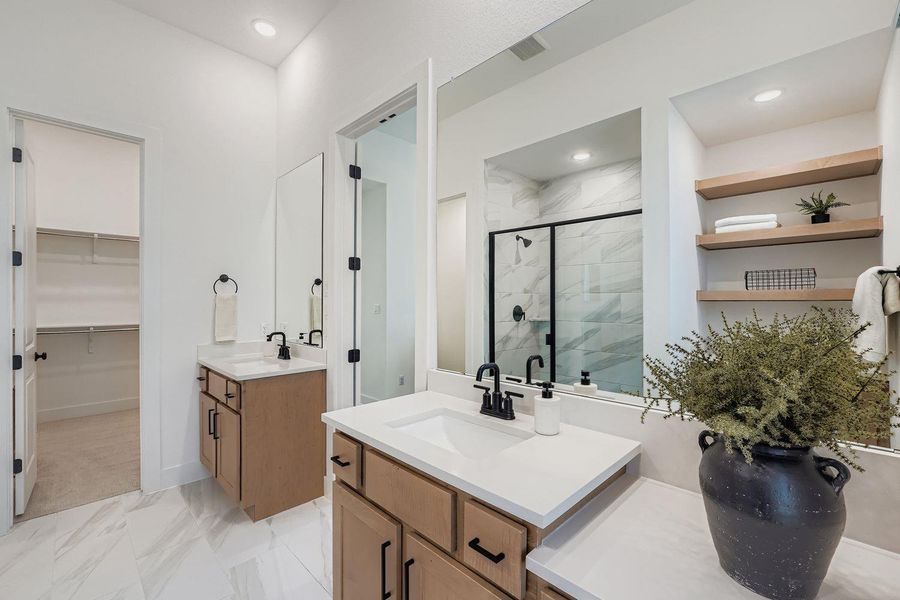 Furnished interior view inside a new home in 6 Creeks at Waterridge: 55ft. lots, Kyle (Image 24).