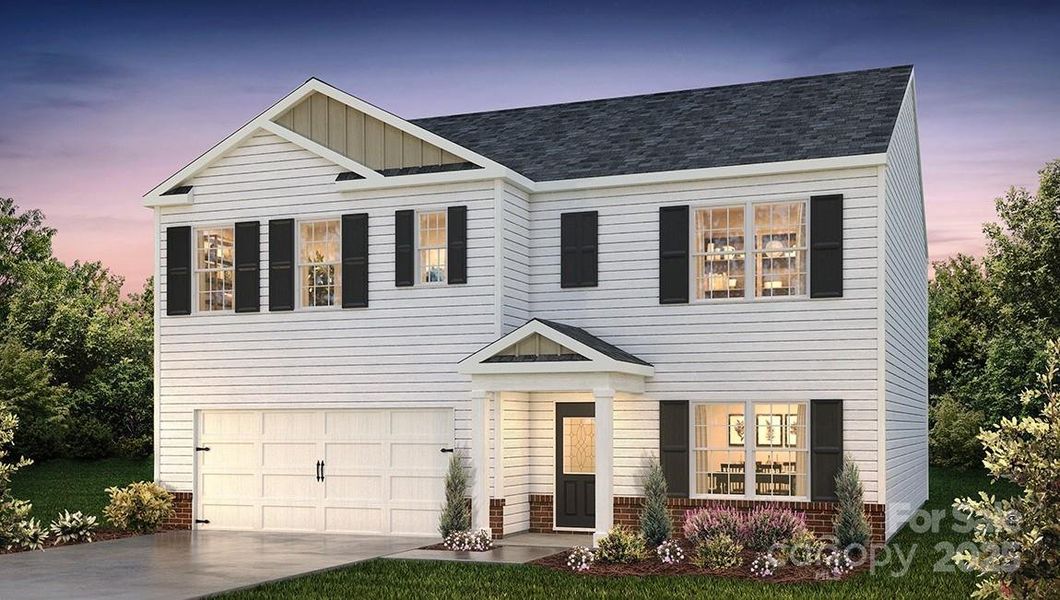 Front exterior of a new home in Villages of Maiden, Maiden, NC, highlighting curb appeal (Image 1).