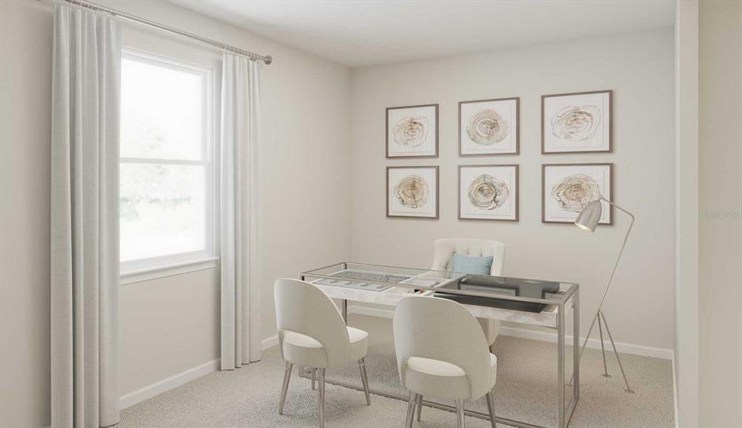 Furnished interior view inside a new home in Meridian Parks, Orlando (Image 2). Furnished interior view inside a new home in Meridian Parks, Orlando (Image 2).