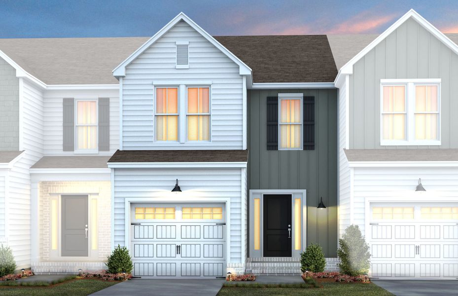 Representative exterior photo of a completed home built from the Hemingway by Pulte Homes in Cambria, Garner, NC (Image 22).