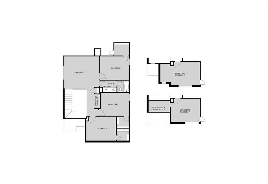 2D floor plan layout of this home in Sycamore Landing, Fort Worth, TX (Image 4).