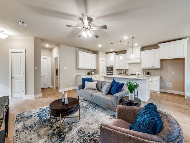 Representative furnished interior of a home built from the Messina by Ladera Texas in Ladera at Tavolo Park, Fort Worth (Image 6). Representative furnished interior of a home built from the Messina by Ladera Texas in Ladera at Tavolo Park, Fort Worth (Image 6).