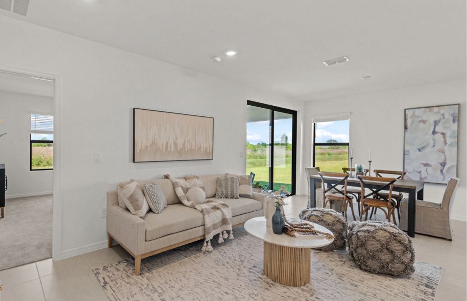 Furnished interior view inside a new home in Whispering Lakes, Lehigh Acres (Image 7). Furnished interior view inside a new home in Whispering Lakes, Lehigh Acres (Image 7).