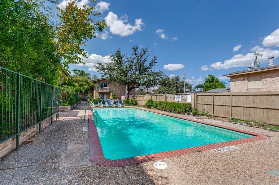 Pool on property